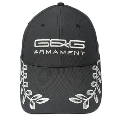 G&G Armament Baseball Cap Black OSFM Laurel Leaves Kanji Tactical Airsoft Hat
