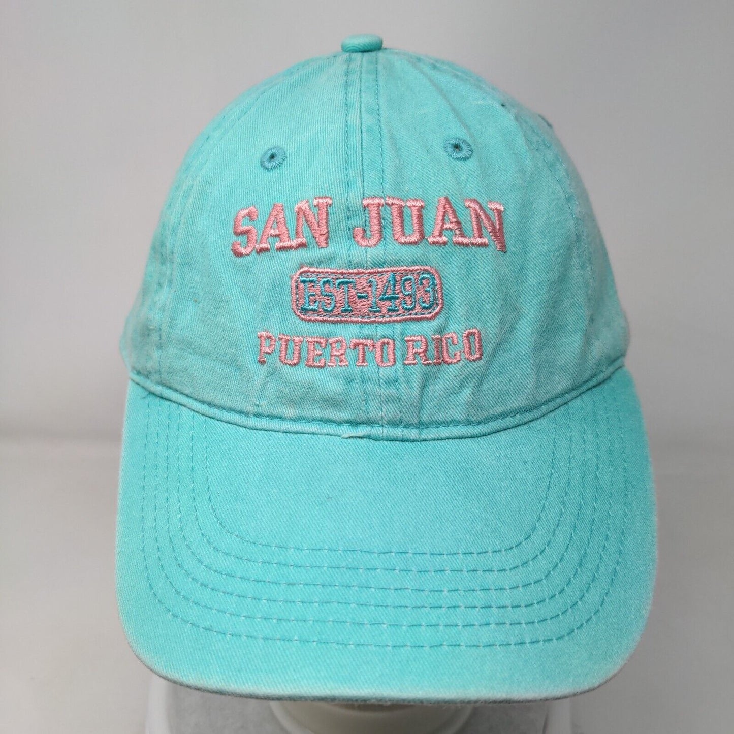 San Juan Puerto Rico Est. 1493 Strapback Hat Greenish-Blue Outback America