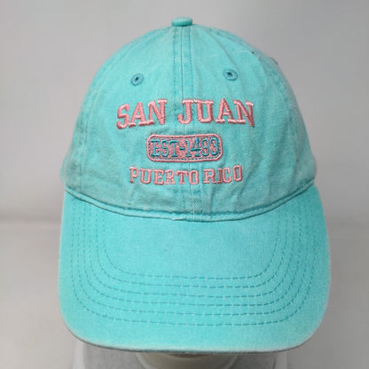 San Juan Puerto Rico Est. 1493 Strapback Hat Greenish-Blue Outback America
