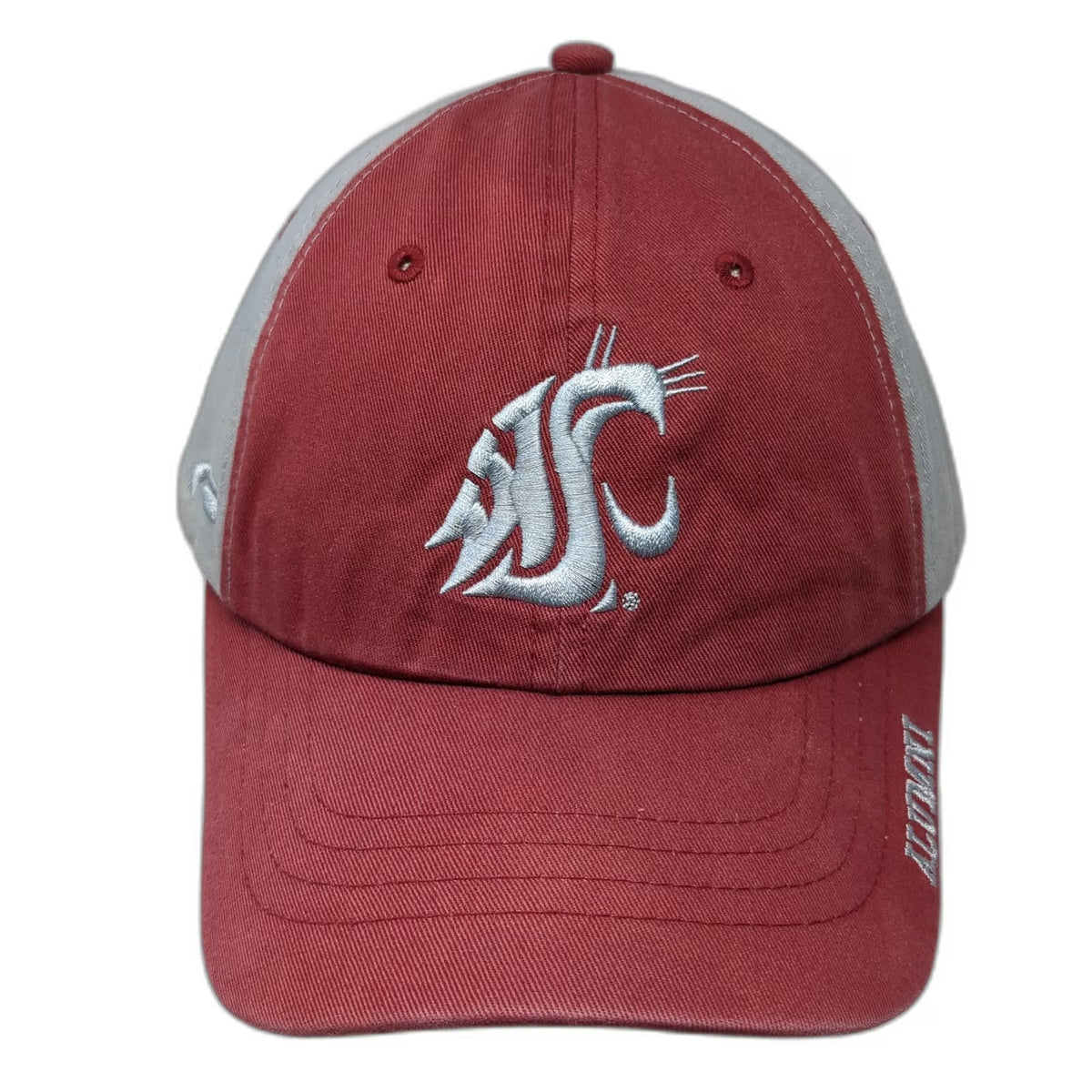 Pukka Baseball Cap Red Gray One Size NCAA Washington State University Alumni Hat