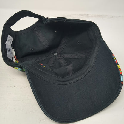 Disney Baseball Cap Black One Size Floral Embroidery Hidden Mickey Mouse Hat