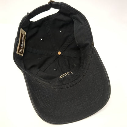 Richardson Slideback Hat Black One Size Embroidered Logo Adjustable