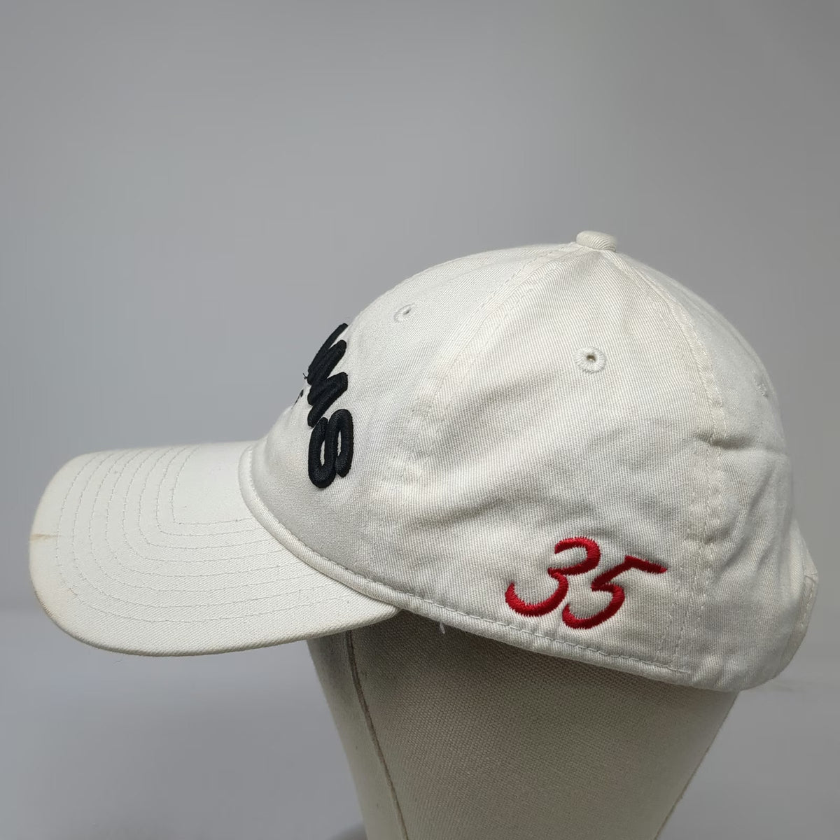 New Era Adams Golf Baseball Cap White One Size Slideback Super S 35 Cotton Hat