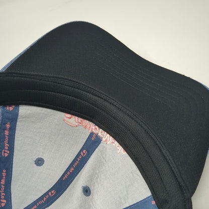 TaylorMade Baseball Cap Blue Pink One Size Cotton Chambray Logo Slideback Hat
