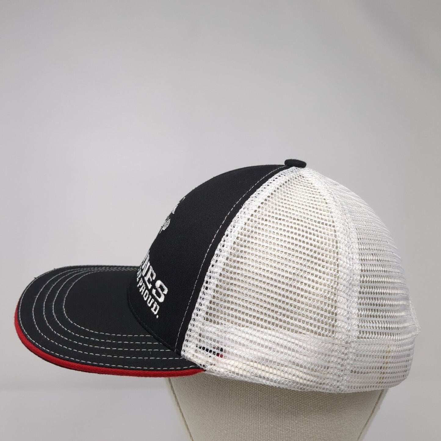 Marines The Few The Proud Snapback Trucker Hat Black One Size Mesh Back