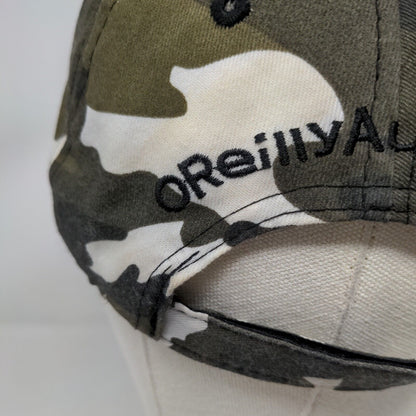 O'Reilly Auto Parts Strapback Hat Camouflage One Size Embroidered 6 Panel