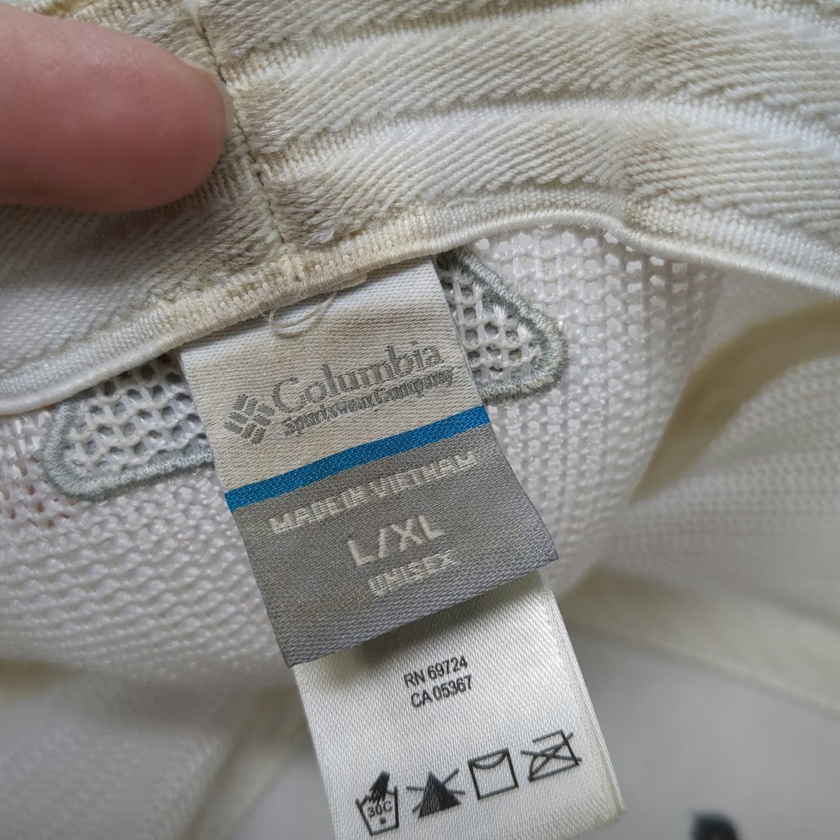 Columbia PFG Gray XL Baseball Cap Fish American Mesh Stretch Fit Hat Outdoor