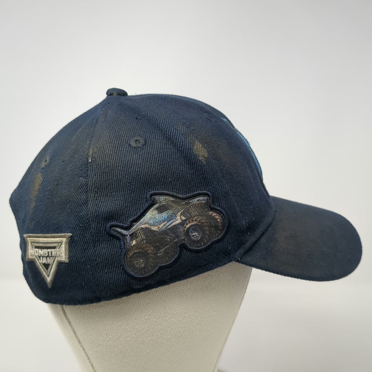 Monster Jam Snapback Blue One Size Megalodon Monster Truck Hat M Logo Embroidery