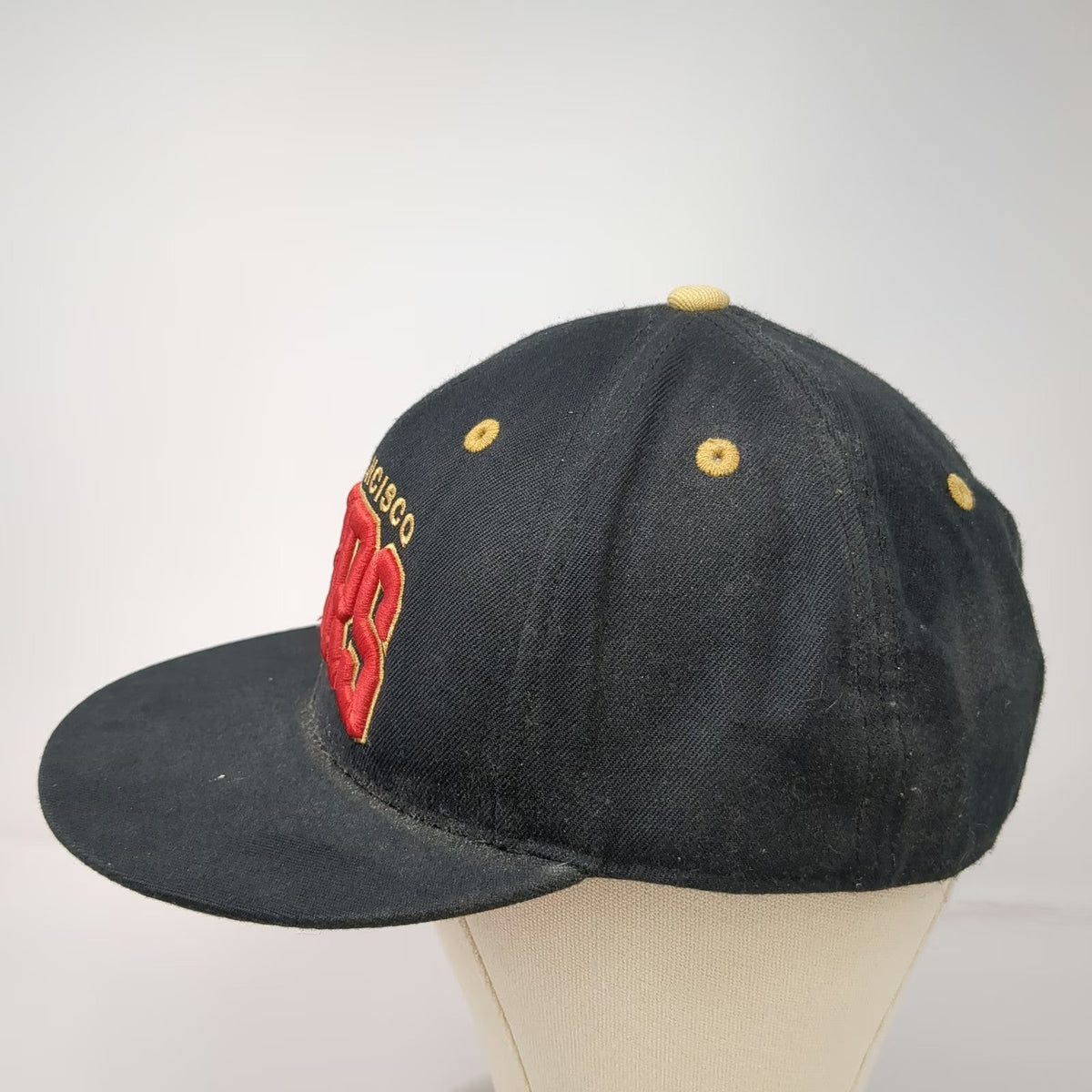San Francisco 49ers NFL Mitchell & Ness Baseball Cap Black 7 3/8 Wool Fitted Hat