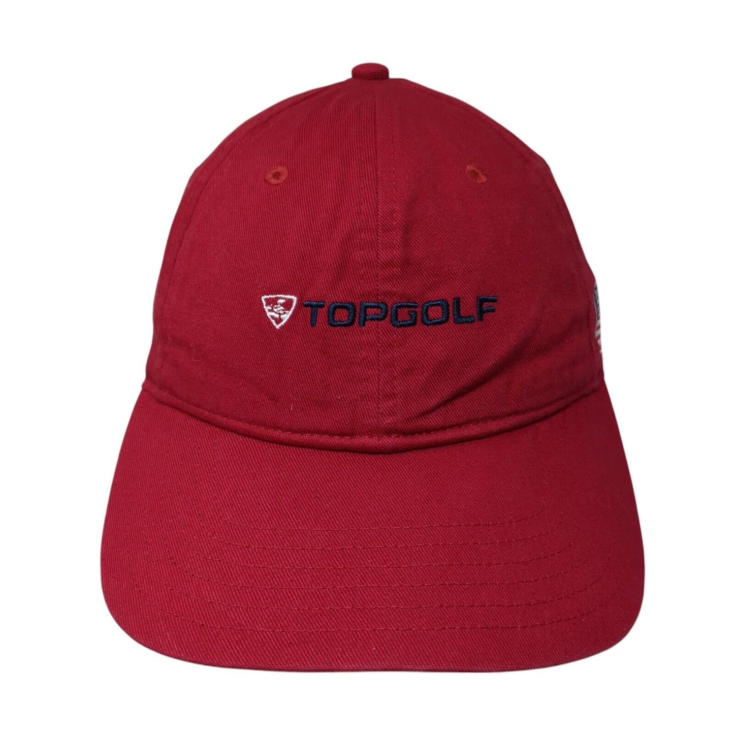 Topgolf Slideback Hat Red One Size Adjustable Embroidered Patriotic Callaway