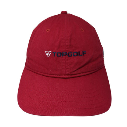Topgolf Slideback Hat Red One Size Adjustable Embroidered Patriotic Callaway