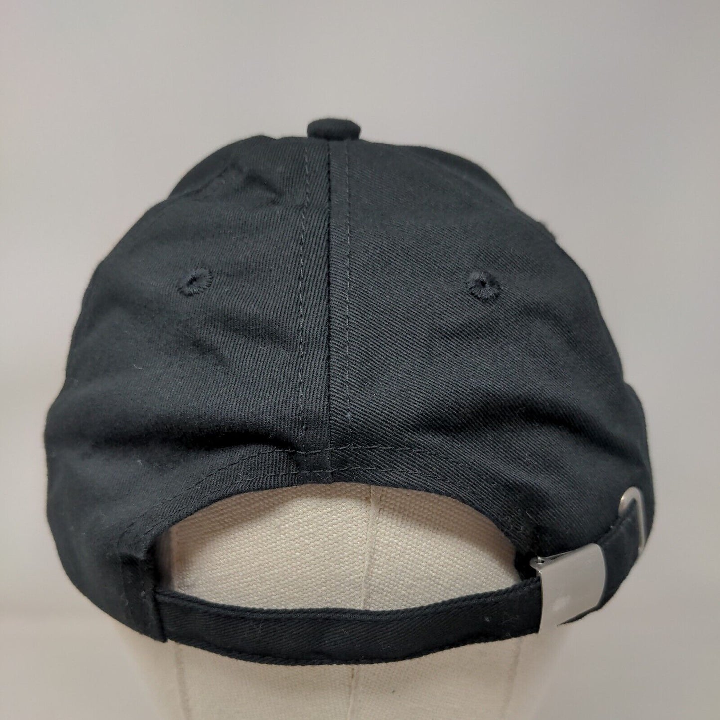 Tribe Slideback Hat Black One Size Embroidered Adjustable Vent Holes