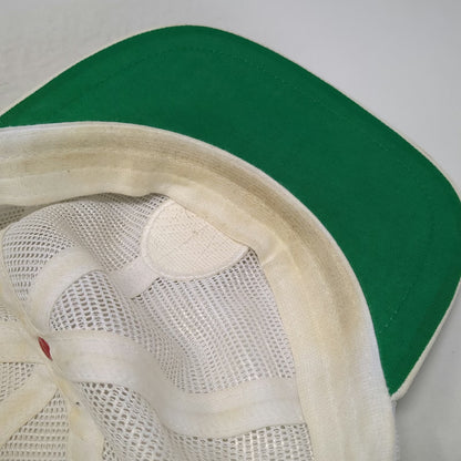 Imperial Baseball Cap White One Size Mesh Back Leather Strap Colorado Rope Hat