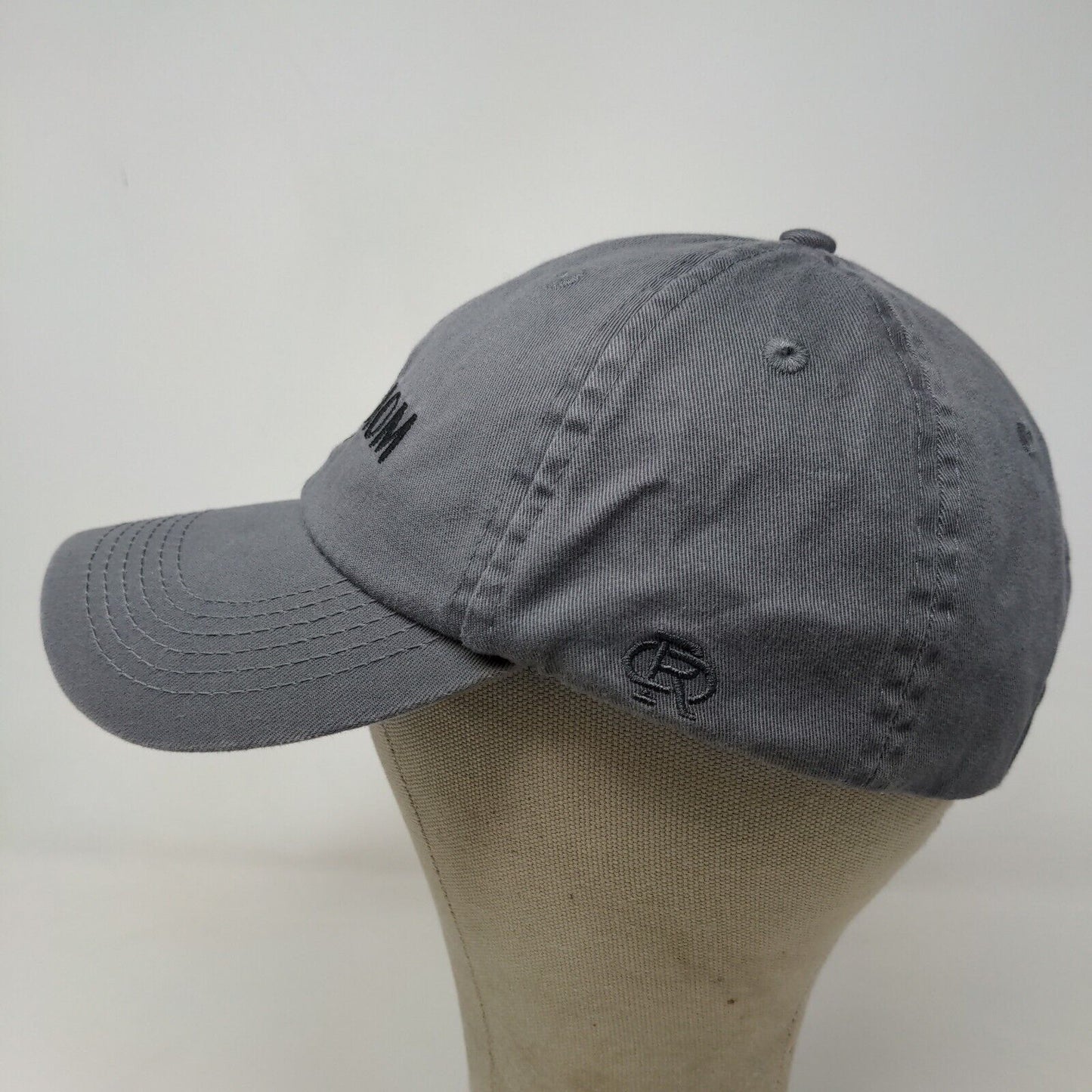 Open Road Women's Slideback Hat Gray Size OS Embroidered Logo Dog Mom Cotton