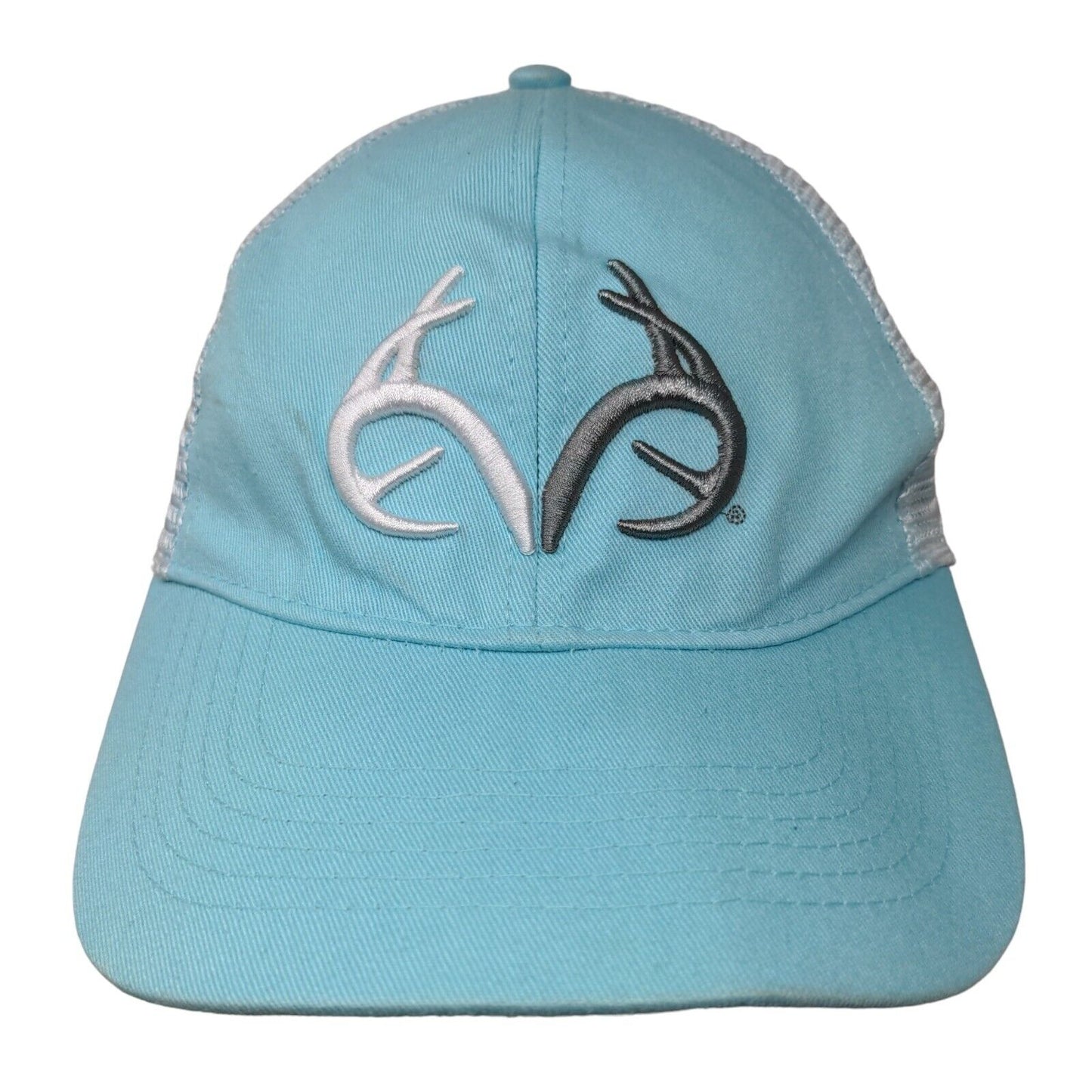 Realtree Snapback Mesh Back Trucker Hat Blue One Size Colorblock