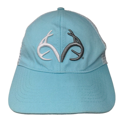 Realtree Snapback Mesh Back Trucker Hat Blue One Size Colorblock