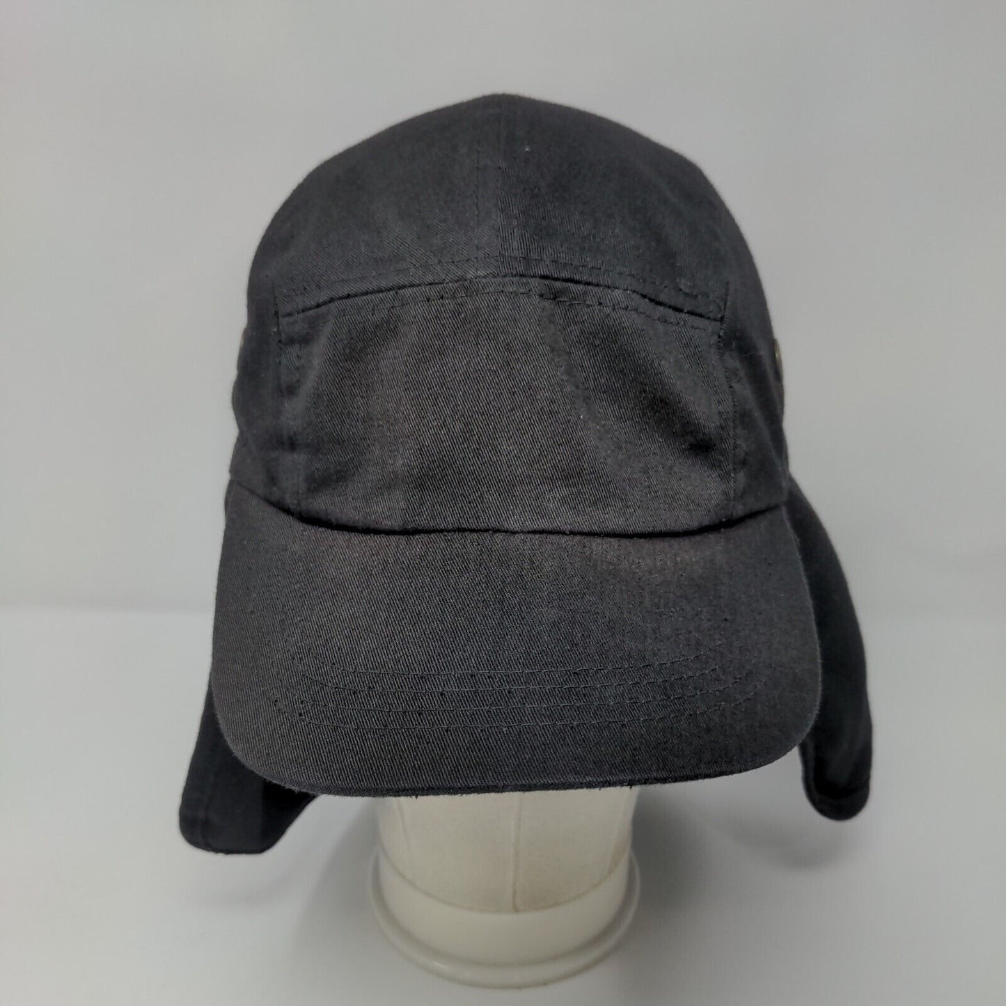 Bruneau Beast Trapper Hat Black OSFA Ear Flaps Adjustable Drawstring Blank