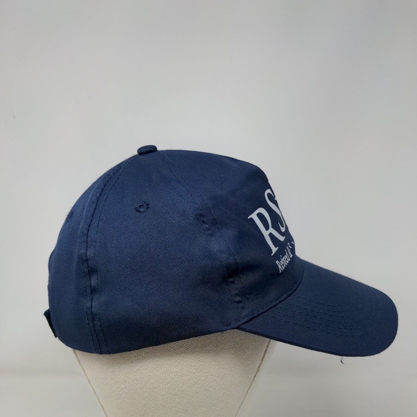 RSVP Strapback Hat Blue OSFA Adjustable Embroidered Vented Holes Polyester
