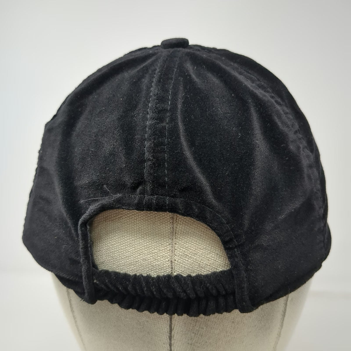 Yehasso Baseball Cap Black One Size Velvet Gold Studded Rhinestone Gem Hat