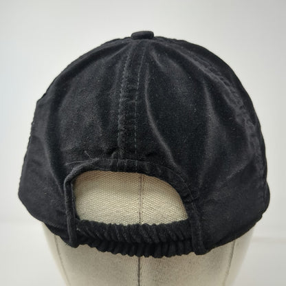 Yehasso Baseball Cap Black One Size Velvet Gold Studded Rhinestone Gem Hat