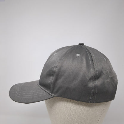 Unbranded Strapback Hat Gray One Size Adjustable Vented Holes 6 Panel Blank