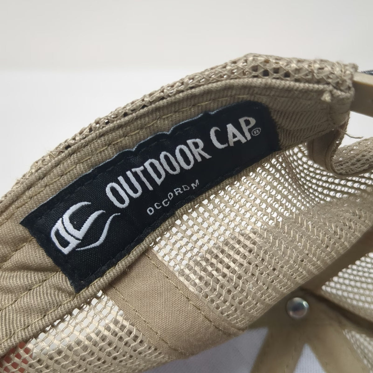 Outdoor Cap Trucker Hat Green Beige One Size Corduroy Mesh Rope Ranch Fuel