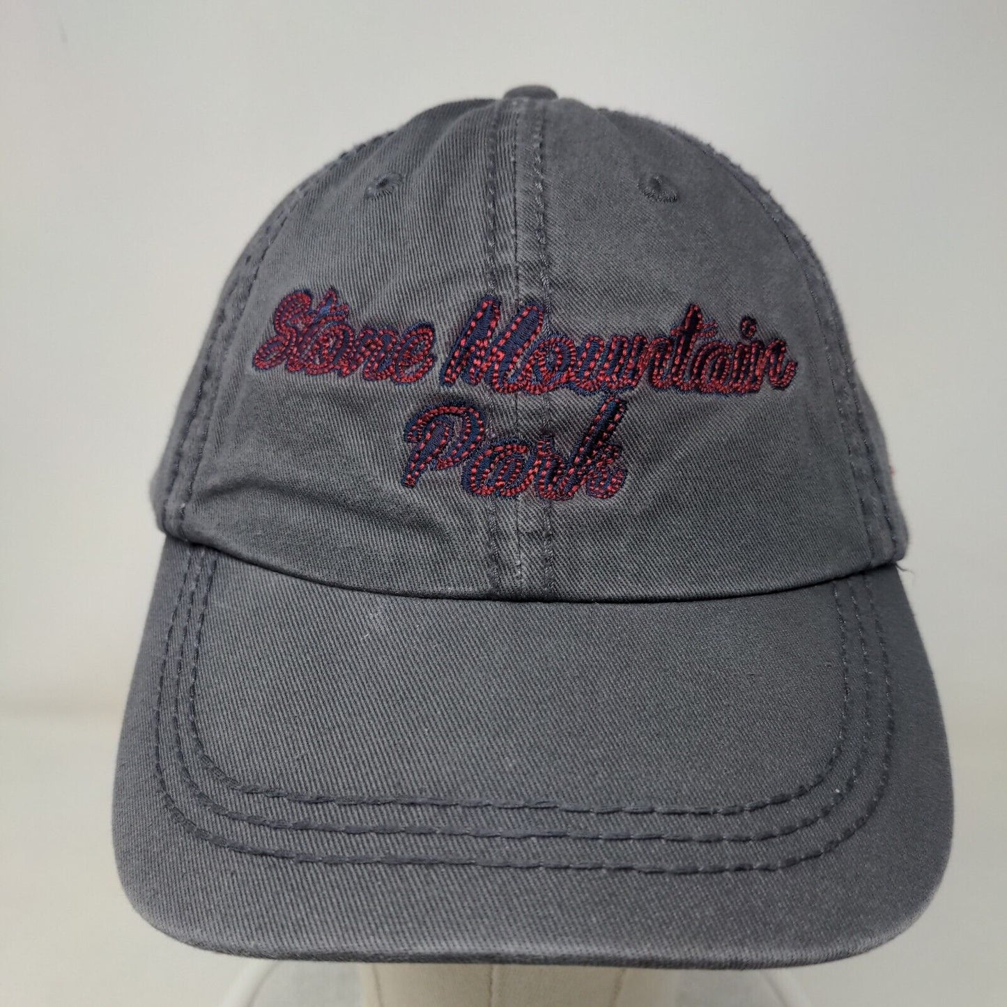 Stone Mountain Park Atlanta GA Strapback Hat Gray OSFM Embroidered