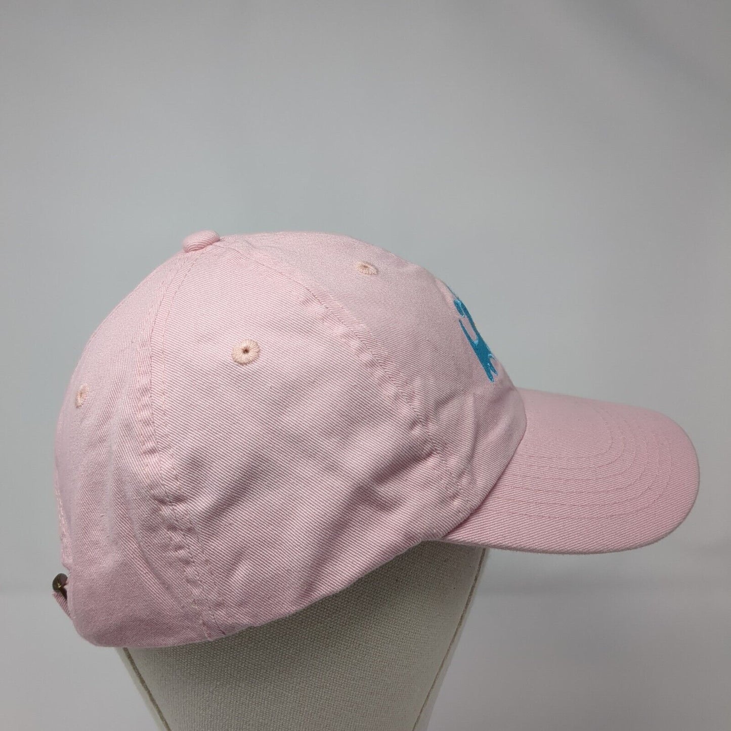 Dogs Slideback Hat Pink One Size Adjustable Embroidered Solid 6 Panel