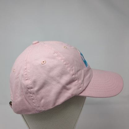Dogs Slideback Hat Pink One Size Adjustable Embroidered Solid 6 Panel