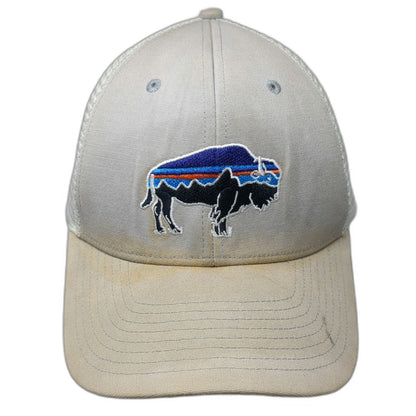 Patagonia Trucker Hat Gray One Size Mesh Back Buffalo Mountain Logo Snapback