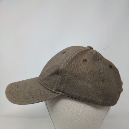 Asterisk Strapback Hat Brown One Size Embroidered Adjustable 6 Panel Blank