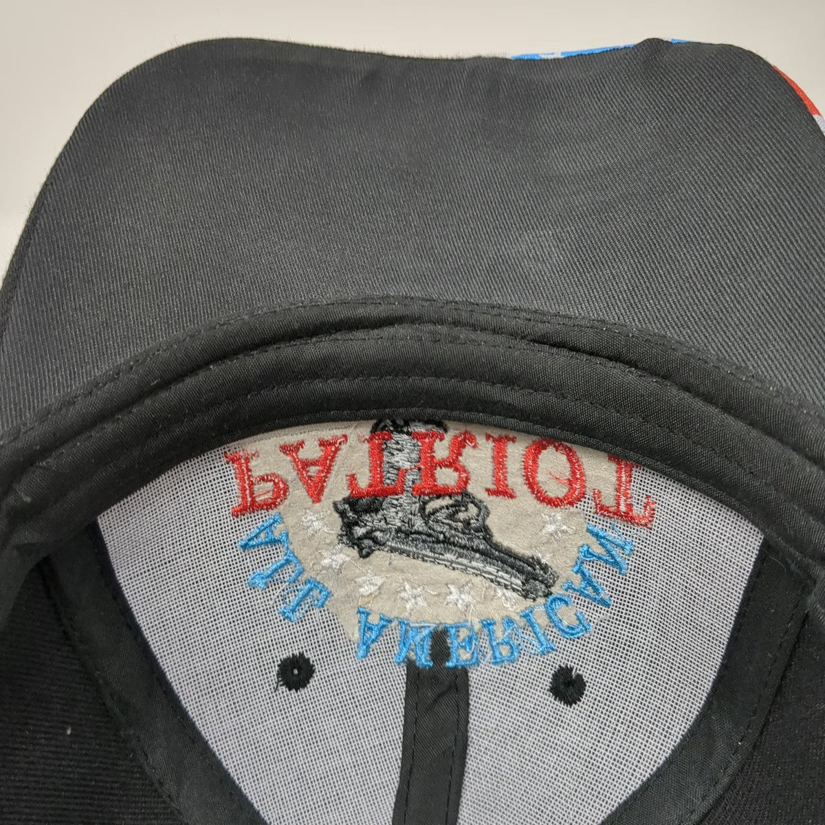 Black Baseball Cap One Size Patriot Gun Ready To Defend Flag Brim Strapback Hat