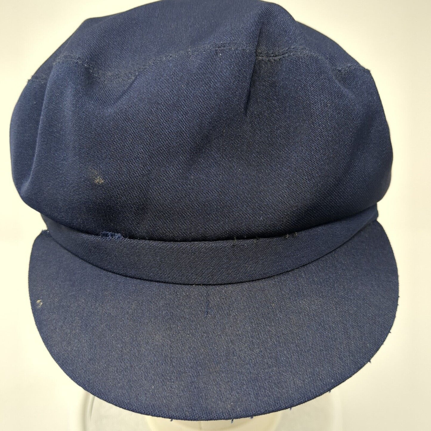Unbranded Fitted Newsboy Pressboy Cap Hat Blue One Size Solid Blank