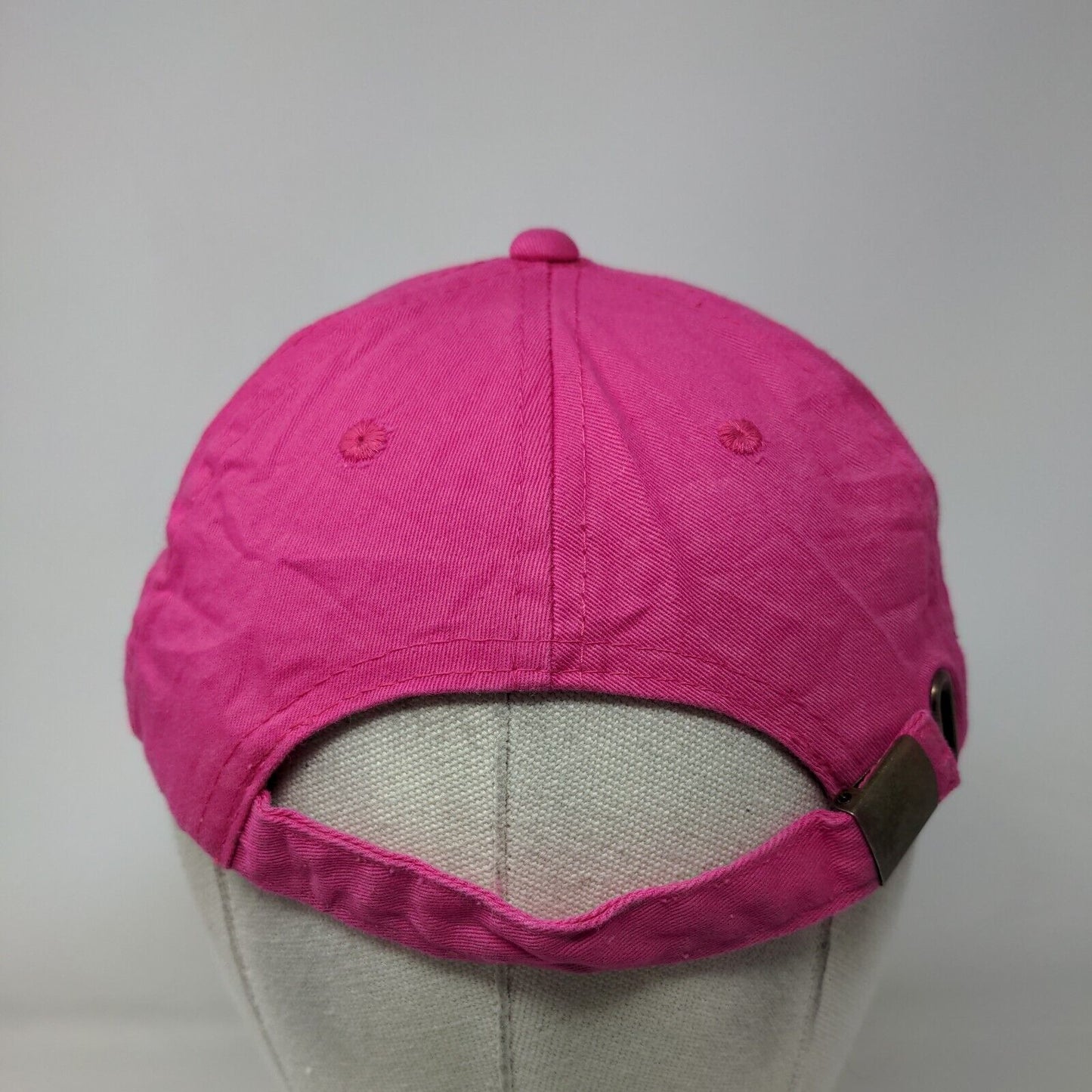 York Beach Me Est. 1652 Slideback Hat Pink One Size Embroidered Kid U Not Cotton