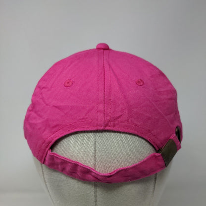 York Beach Me Est. 1652 Slideback Hat Pink One Size Embroidered Kid U Not Cotton