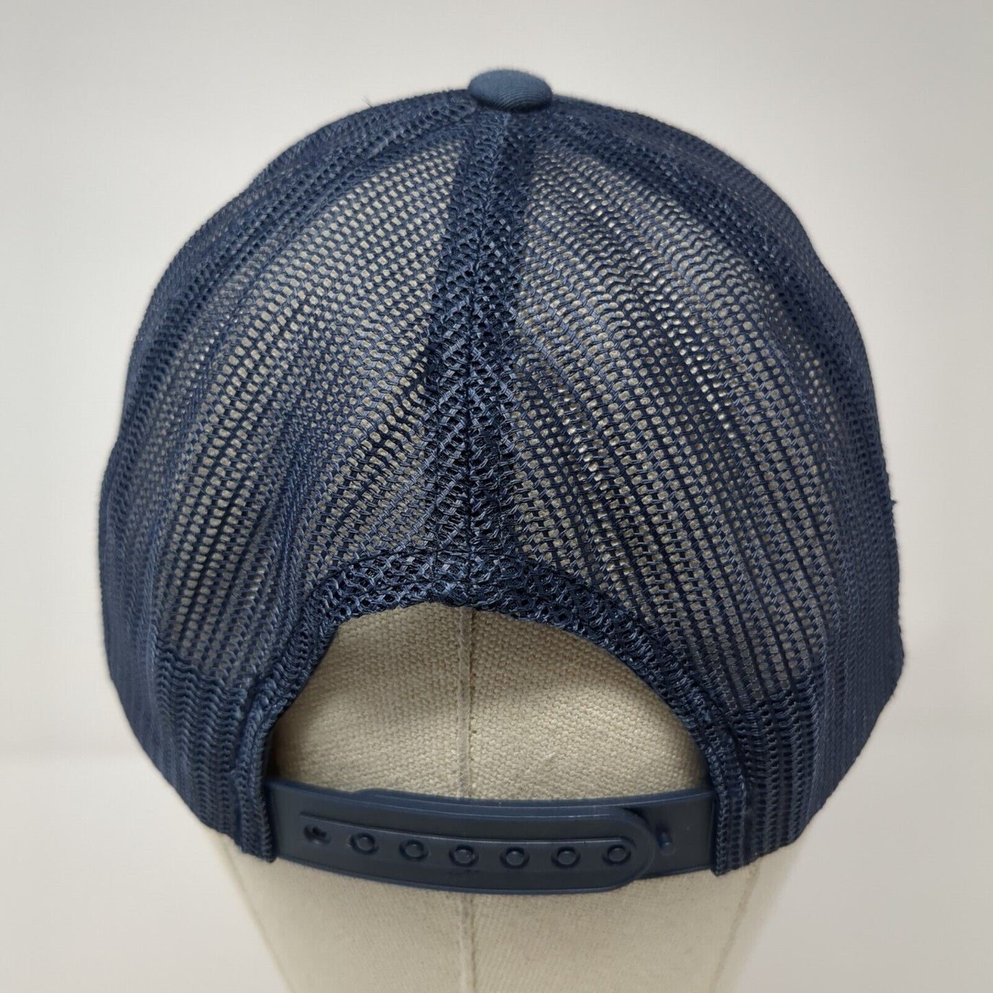 Five Pound Apparel Patch Snapback Trucker Hat Blue One Size Mesh Back