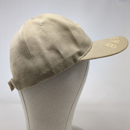 Island of The Bahamas Strapback Hat Tan One Size Adjustable Embroidered 6 Panel