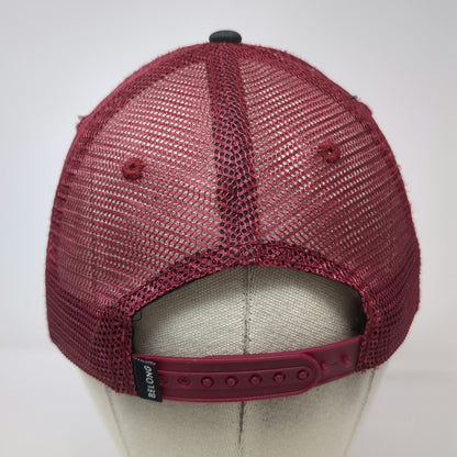 Belong Designs Trucker Hat Black Purple One Size Leather Patch Mesh Snapback