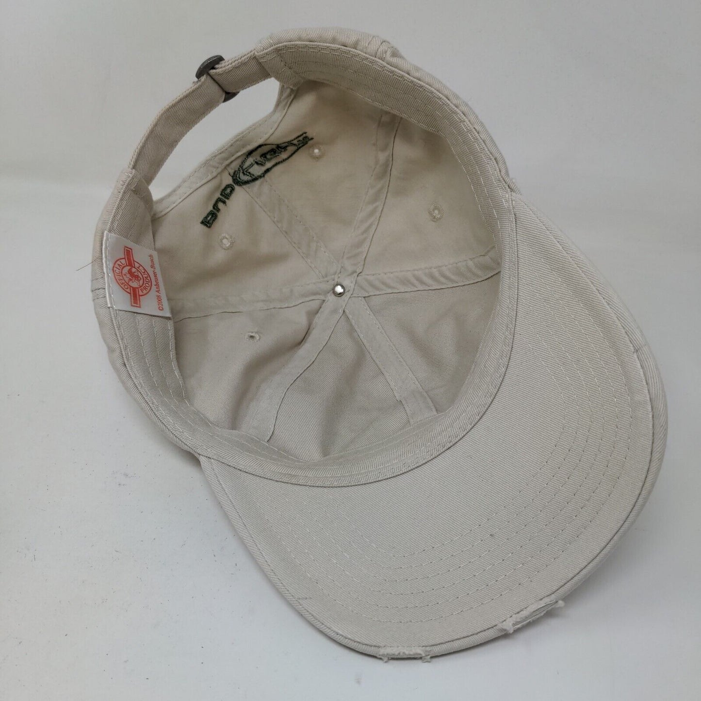 Bud Light Men's Slideback Hat Tan Size OSFA Embroidered Bud Lime Logo 2008