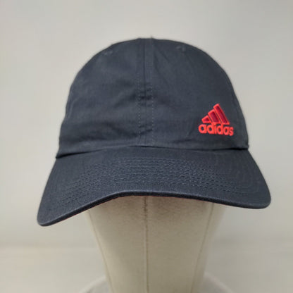 Adidas Strapback Hat Gray One Size Adjustable Embroidered Logo 6 Panel Cotton