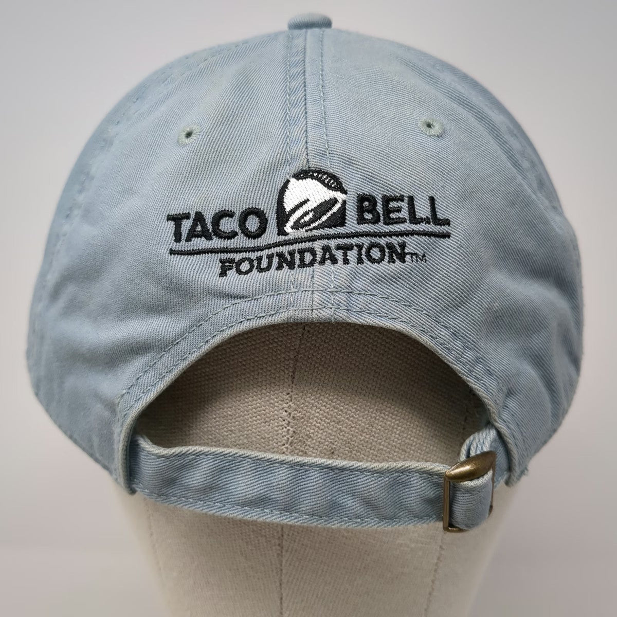 Baseball Cap Blue One Size Taco Bell Foundation Logo Embroidered Slideback Hat