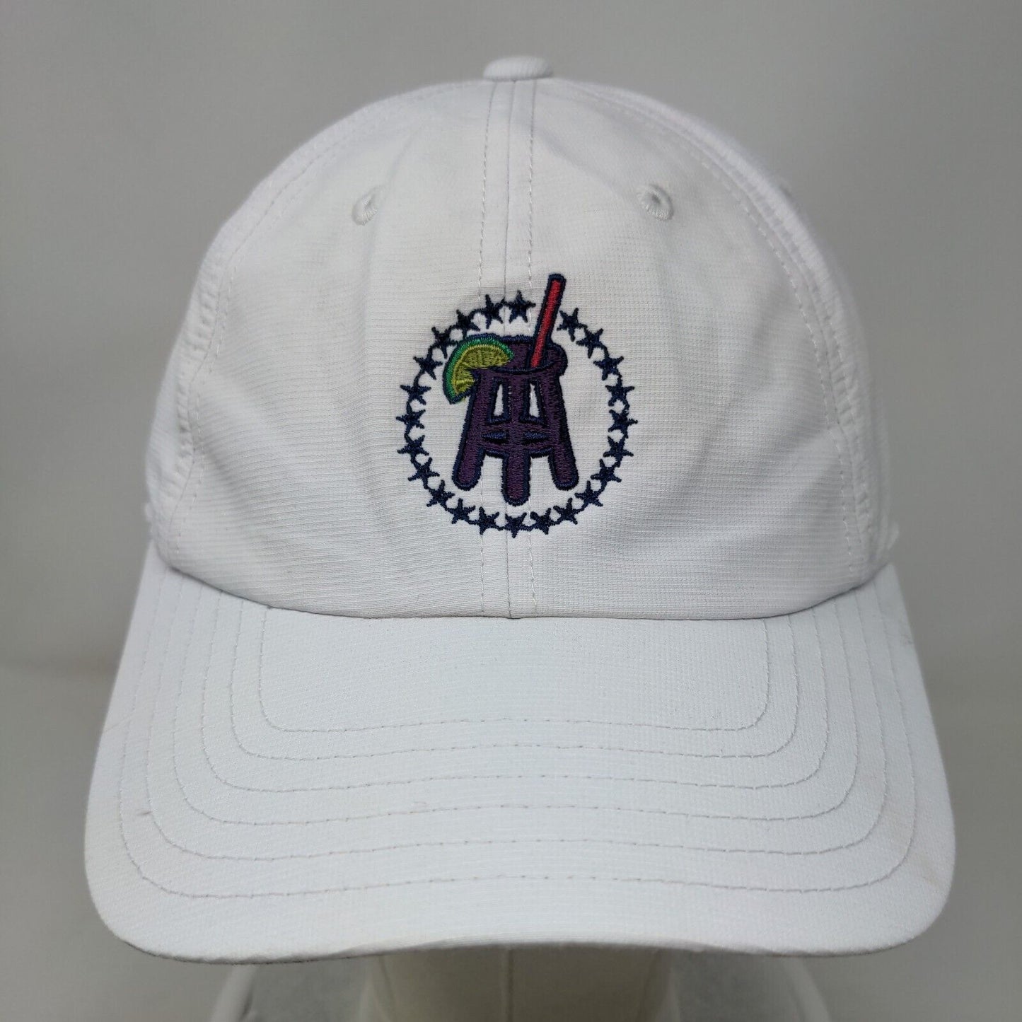 Barstool Margarita Strapback Hat White One Size Embroidered American Needle