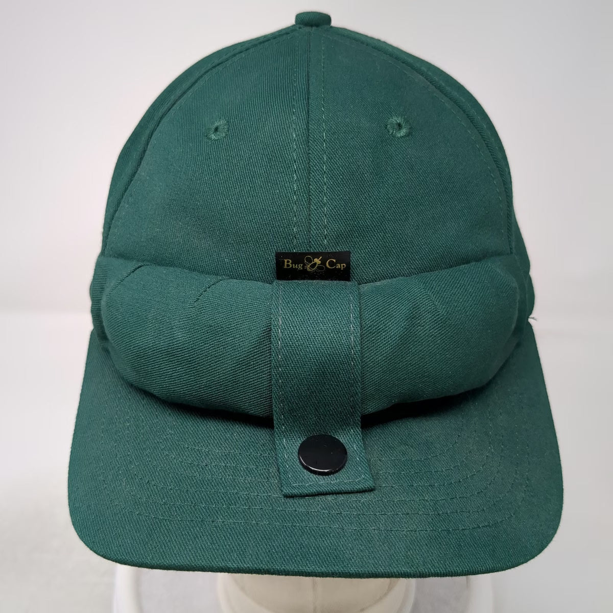 Bug Cap Snapback Hat Green One Size Padded Front Roll Made in Canada Adjustable