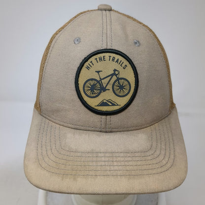 George Trucker Hat Brown One Size Hit The Trails Bicycle Mountain Patch Mesh