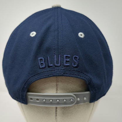 Fanatics St. Louis Blues NHL Snapback Hat Blue Gray One Size Flat Brim Sewn Logo