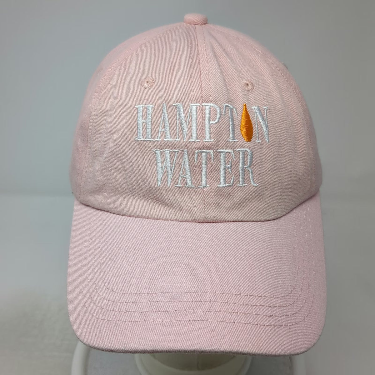 Hampton Water Rosé Wine Baseball Cap Pink One Size Adjustable Slideback Hat