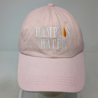 Hampton Water Rosé Wine Baseball Cap Pink One Size Adjustable Slideback Hat