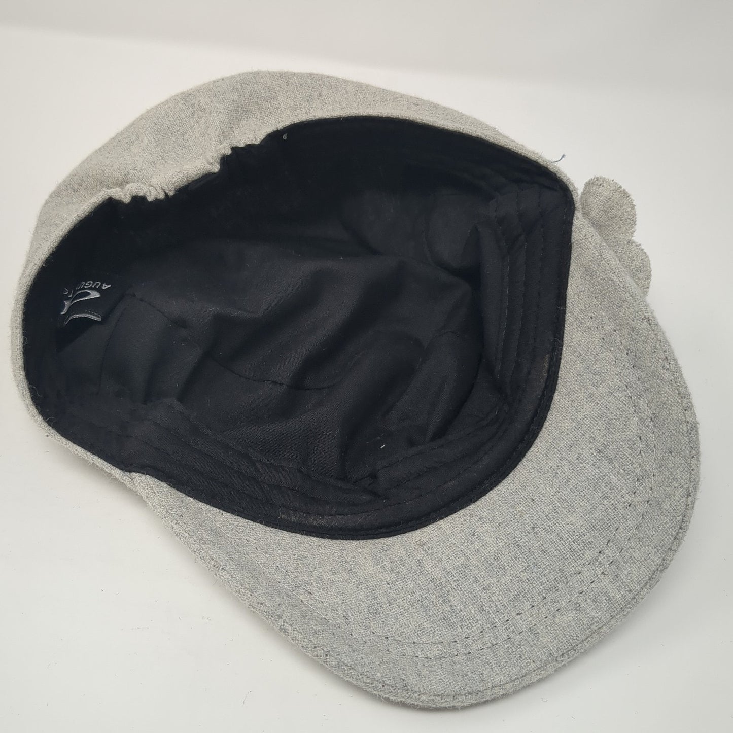 August Fitted Cadet Army Cap Hat Gray One Size Solid Flower Stretch