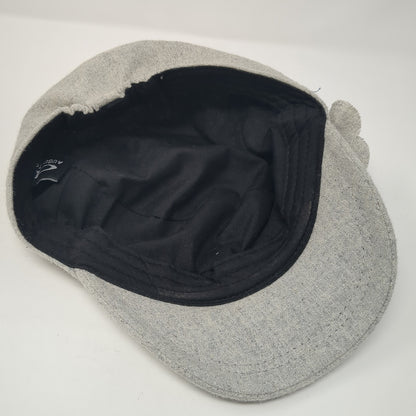 August Fitted Cadet Army Cap Hat Gray One Size Solid Flower Stretch