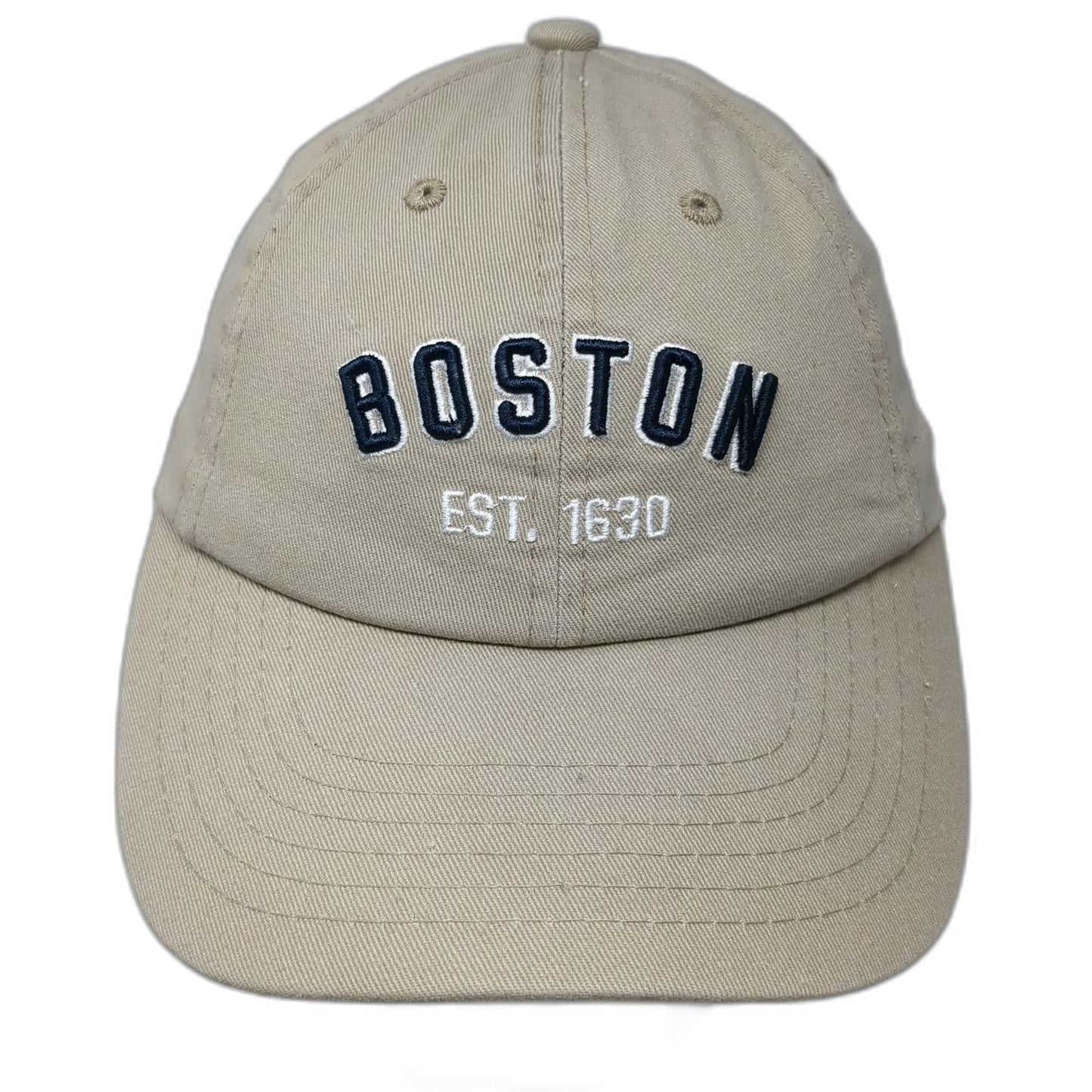 by elidan Baseball Cap Beige One Size Boston Est 1630 Embroidered Cotton Hat
